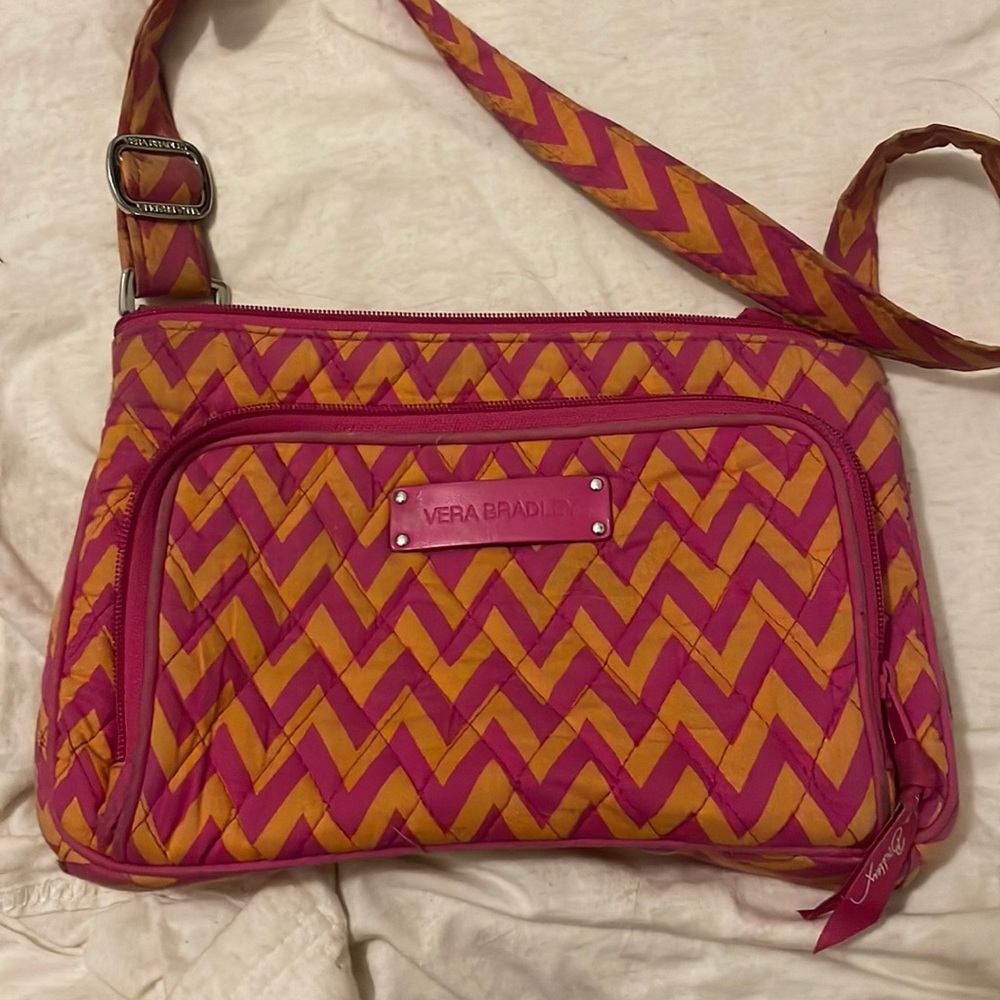 Pink and orange Vera Bradley crossbody